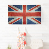 Britse vlag retro-stijl banner vlag (Insitu)