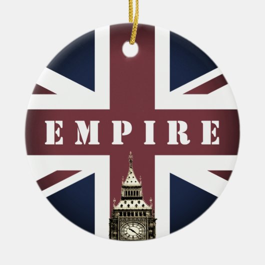 Britse vlag, Rijk, Verenigd Koninkrijk, Big Ben UK Keramisch Ornament (Voorkant)