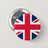 Britse vlag ronde button 5,7 cm (Voorkant /achterkant)