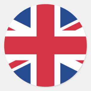 Britse vlag ronde sticker