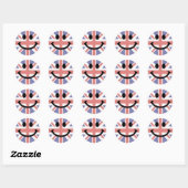 Britse vlag ronde sticker (Vel)
