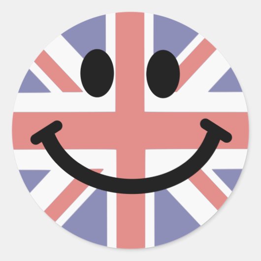 Britse vlag ronde sticker (Voorkant)