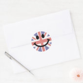 Britse vlag ronde sticker (Envelop)