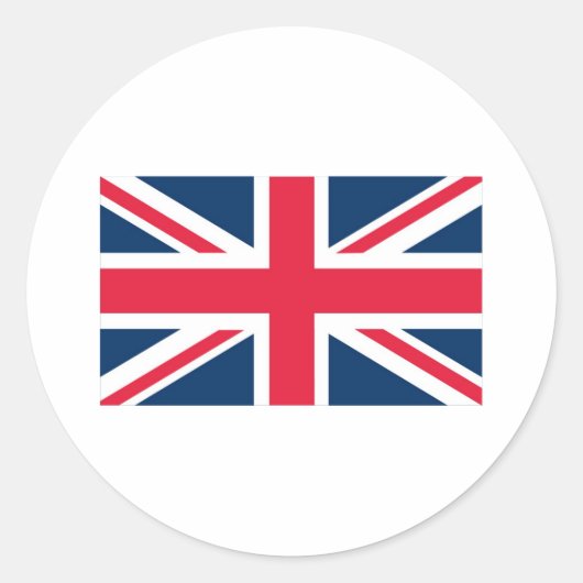 Britse vlag ronde sticker (Voorkant)
