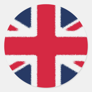 Britse vlag ronde sticker