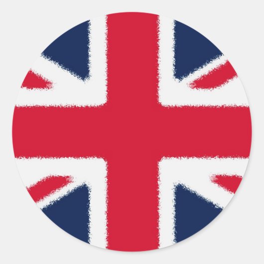 Britse vlag ronde sticker (Voorkant)