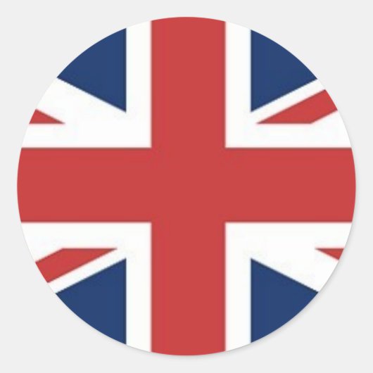 Britse vlag ronde sticker (Voorkant)