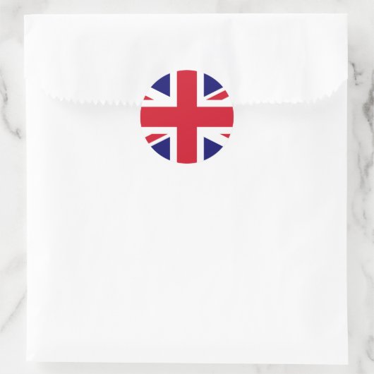Britse vlag ronde sticker (Tas)
