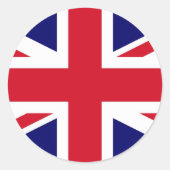 Britse vlag ronde sticker (Voorkant)