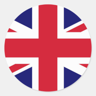 Britse vlag ronde sticker