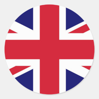 Britse vlag ronde sticker