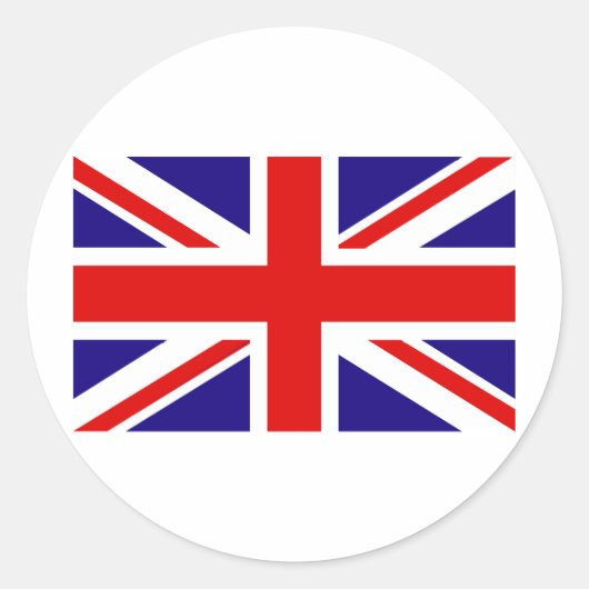 Britse Vlag Ronde Sticker (Voorkant)