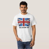 Britse vlag rood blauw wit sparkles Uw aangepaste T-shirt (Voorkant volledig)