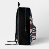 Britse vlag rustieke sparkles Aangepaste naam teks Bedrukte Rugzak (Links)