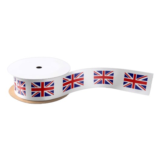 Britse vlag satin gift ribbon satijnen lint (Spoel)