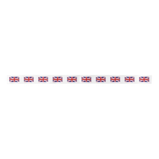 Britse vlag satin gift ribbon satijnen lint (Voorkant)