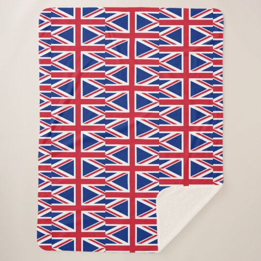 Britse vlag sherpa deken (Voorkant)