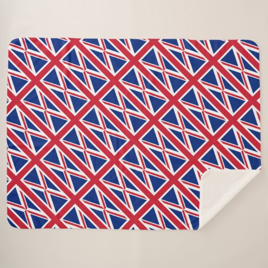 Britse vlag sherpa deken (Voorkant (horizontaal))