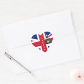 Britse Vlag Sticker, Londen, Big Ben, VK Hart Sticker (Envelop)