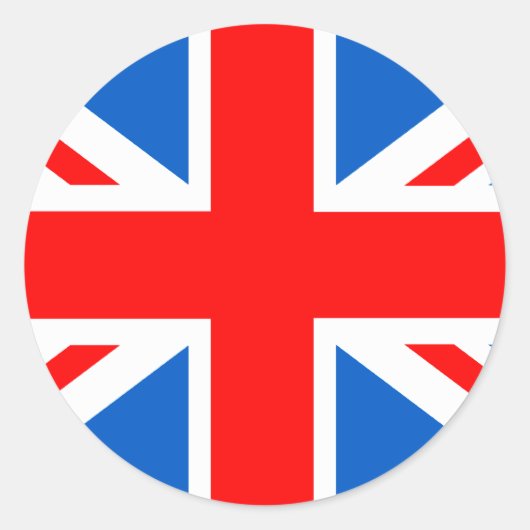 Britse vlag T-shirts en geschenken Ronde Sticker (Voorkant)