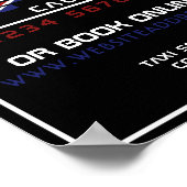 Britse vlag Taxi Cab Logo Adverteren Poster (Hoek)