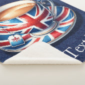 Britse vlag Teacup Sherpa Blanket Deken (3/4)