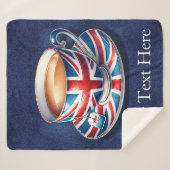 Britse vlag Teacup Sherpa Blanket Sherpa Deken (Voorkant (horizontaal))