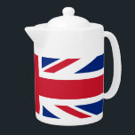 Britse vlag teapot theepot<br><div class="desc">Teapot met vlag van het Verenigd Koninkrijk van Groot-Brittannië en Noord-Ierland (Union Jack)</div>