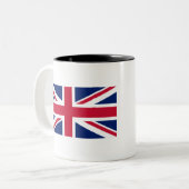 Britse vlag tweekleurige koffiemok (Voorkant links)