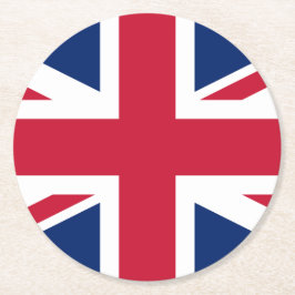 BRITSE VLAG, Union Jack biermat, Ronde Kartonnen Onderzetter