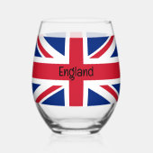 Britse vlag Union Jack Design Stemless wijnglas Wijnglas Zonder Voet (Achterkant)