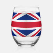 Britse vlag Union Jack Design Stemless wijnglas Wijnglas Zonder Voet (Rechts)