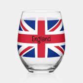 Britse vlag Union Jack Design Stemless wijnglas Wijnglas Zonder Voet (Voorkant)