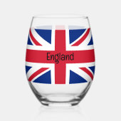 Britse vlag Union Jack Design Stemless wijnglas Wijnglas Zonder Voet (Achterkant)