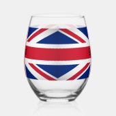 Britse vlag Union Jack Design Stemless wijnglas Wijnglas Zonder Voet (Rechts)