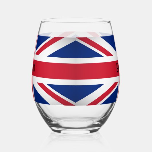 Britse vlag Union Jack Design Stemless wijnglas Wijnglas Zonder Voet (Rechts)