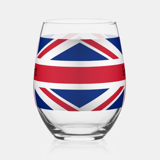 Britse vlag Union Jack Design Stemless wijnglas Wijnglas Zonder Voet (Links)