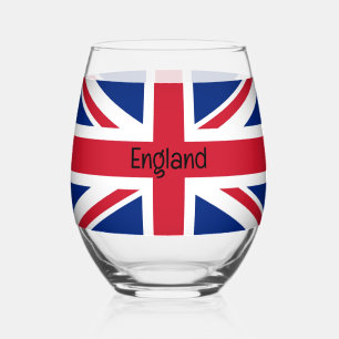 Britse vlag Union Jack Design Stemless wijnglas Zonder Voet