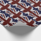 Britse vlag, Union Jack, Patriottisch ontwerp Cadeaupapier (Hoek)