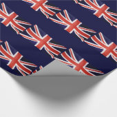 Britse vlag, Union Jack, Patriottisch ontwerp Cadeaupapier (Hoek)