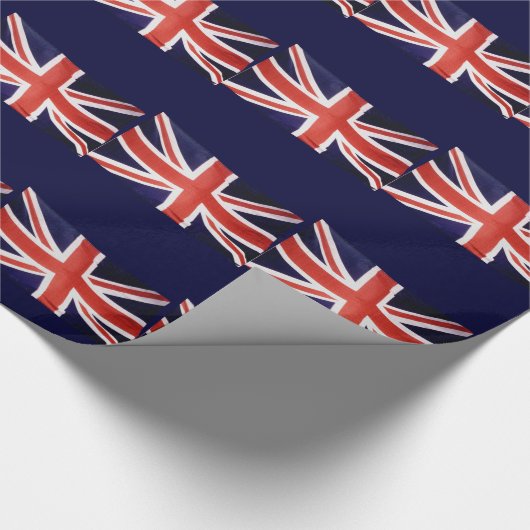 Britse vlag, Union Jack, Patriottisch ontwerp Cadeaupapier (Hoek)