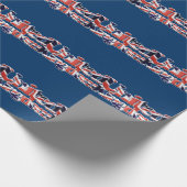 Britse vlag, Union Jack, Patriottisch ontwerp Cadeaupapier (Hoek)
