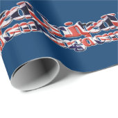 Britse vlag, Union Jack, Patriottisch ontwerp Cadeaupapier (Rol Hoek)