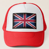 Britse vlag, Union Jack, Patriottische Grunge Trucker Pet (Voorkant)