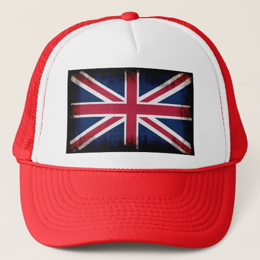 Britse vlag, Union Jack, Patriottische Grunge Trucker Pet (Voorkant)