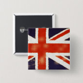Britse vlag Union Jack Square Button (Voorkant /achterkant)