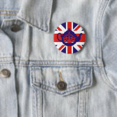 Britse vlag van Teapot Ronde Button 5,7 Cm (In situ)
