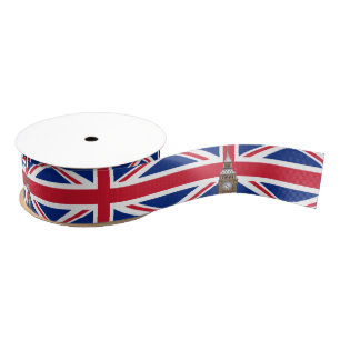 Britse vlag & Verenigd Koninkrijk Big Ben London/s Grosgrain Lint