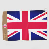 Britse vlag & Verenigd Koninkrijk monogrammen/golf Golfhanddoek (Horizontaal)