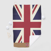 Britse vlag & Verenigd Koninkrijk monogrammen/golf Golfhanddoek (Insitu)